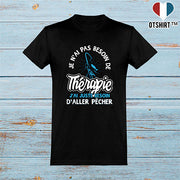  T shirt homme thérapie ou pêche