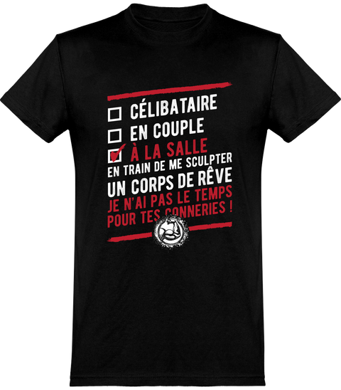  T shirt homme célibataire à la salle