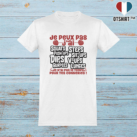  T shirt homme j'peux pas j'ai squats