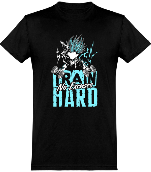  T shirt homme train hard