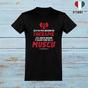  T shirt homme thérapie muscu