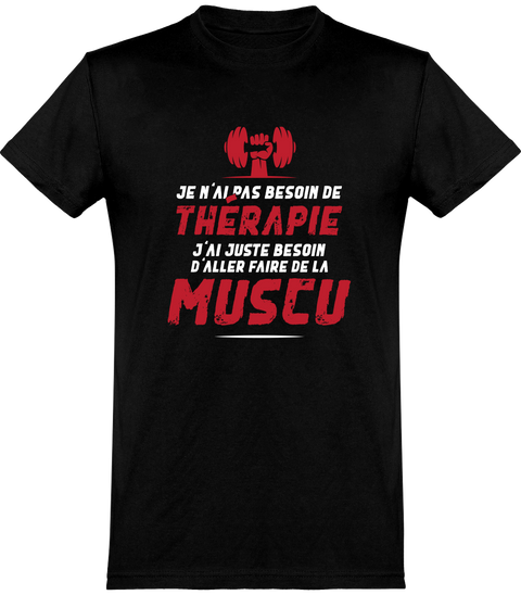  T shirt homme thérapie muscu