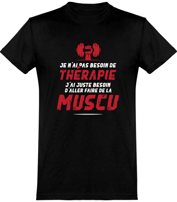  T shirt homme thérapie muscu