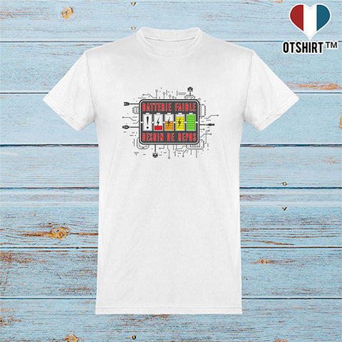  T shirt homme batterie faible
