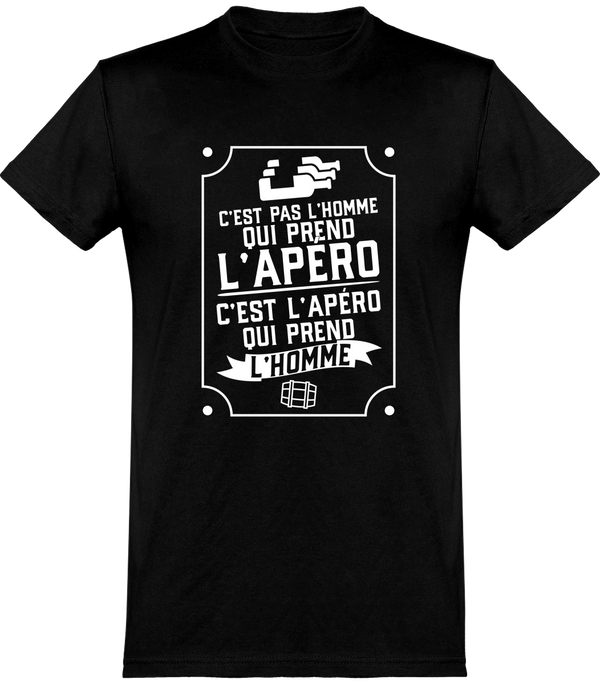  T shirt homme l'apéro qui prend l'homme