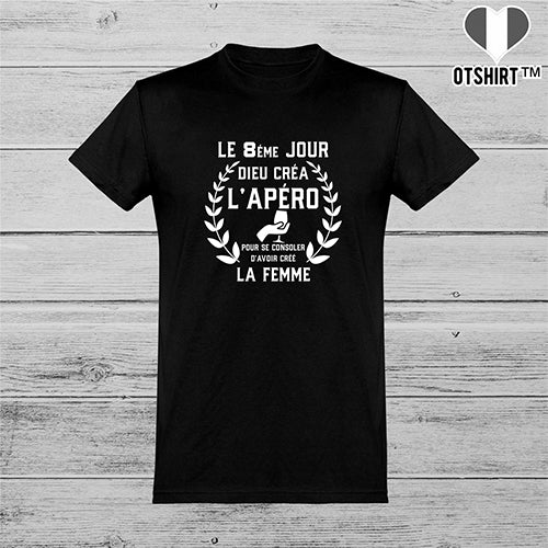T-Shirt Humoristique 'DIEU ME CRÉA ET DIT DÉMERDEZ-VOUS' - Cadeau Drôle Homme/Femme - 100% Coton - Multiple Couleurs