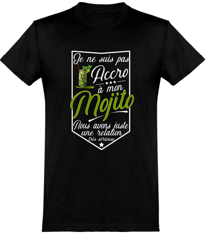  T shirt homme pas accro mojito