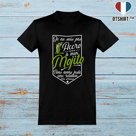 T shirt homme pas accro mojito