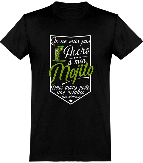  T shirt homme pas accro mojito
