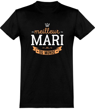  T shirt homme meilleur mari du monde famille