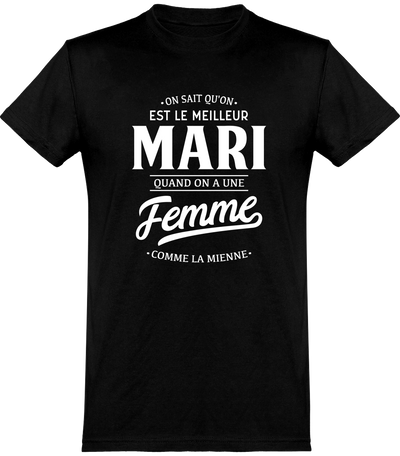  T shirt homme le meilleur mari famille