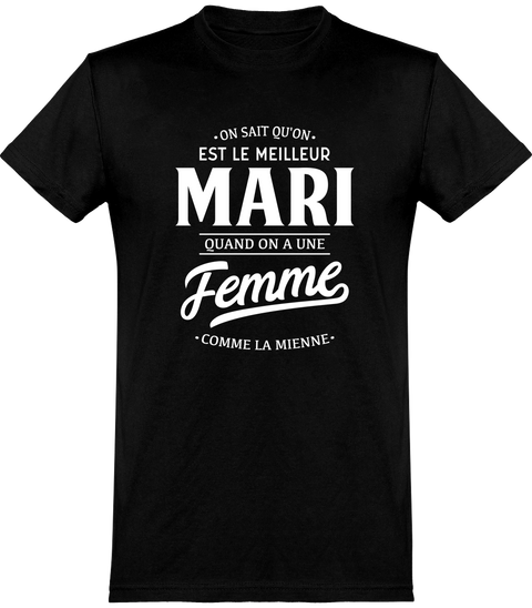  T shirt homme le meilleur mari famille