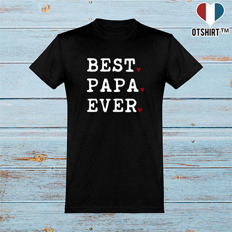  T shirt homme best papa ever