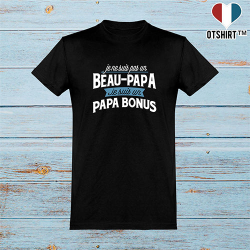 Cadeau homme T shirt homme papa bonus beau papa –