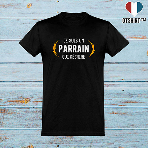  T shirt homme parrain qui déchire