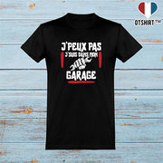  T shirt homme j'peux pas j'suis dans mon garage