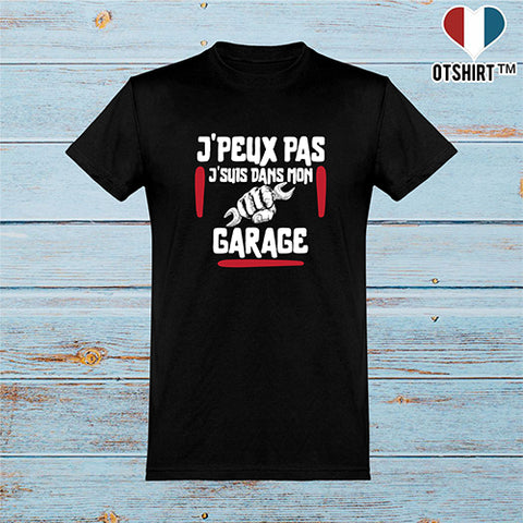  T shirt homme j'peux pas j'suis dans mon garage