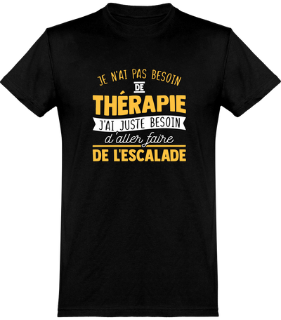  T shirt homme thérapie escalade
