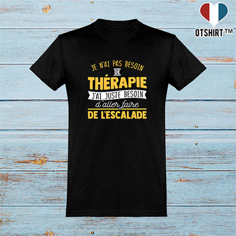  T shirt homme thérapie escalade