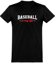  T shirt homme baseball is my life