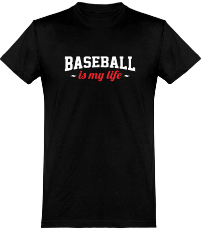  T shirt homme baseball is my life