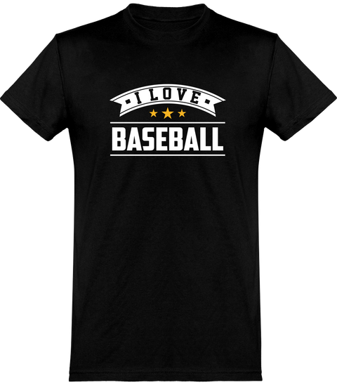  T shirt homme i love baseball