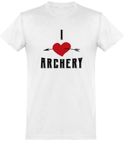  T shirt homme i love archery tir à l'arc