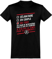  T shirt homme célibataire au foot