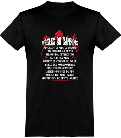 T shirt homme les règles du camping