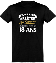 T shirt homme les conneries à 18 ans