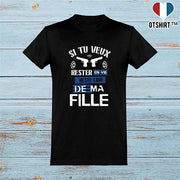  T shirt homme reste loin de ma fille