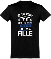  T shirt homme reste loin de ma fille
