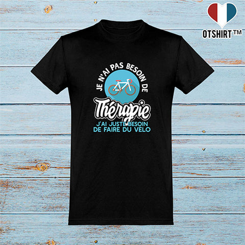  T shirt homme thérapie vélo