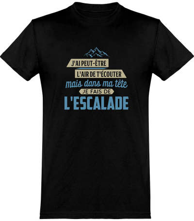  T shirt homme dans ma tête escalade