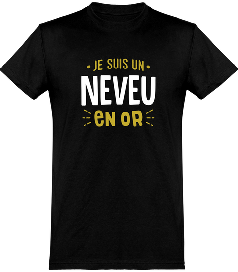  T shirt homme neveu en or