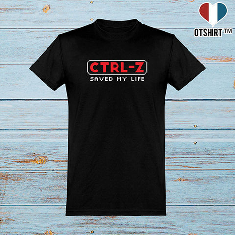 T shirt homme ctrl-z saved my life