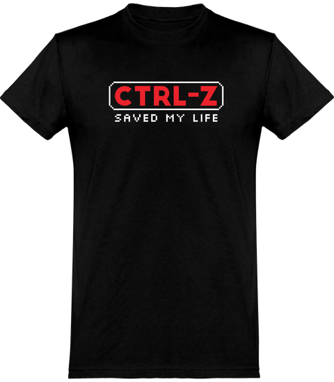  T shirt homme ctrl-z saved my life