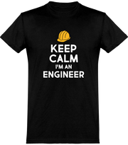  T shirt homme keep calm engineer