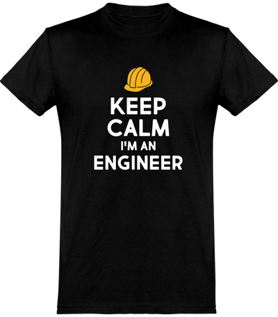  T shirt homme keep calm engineer