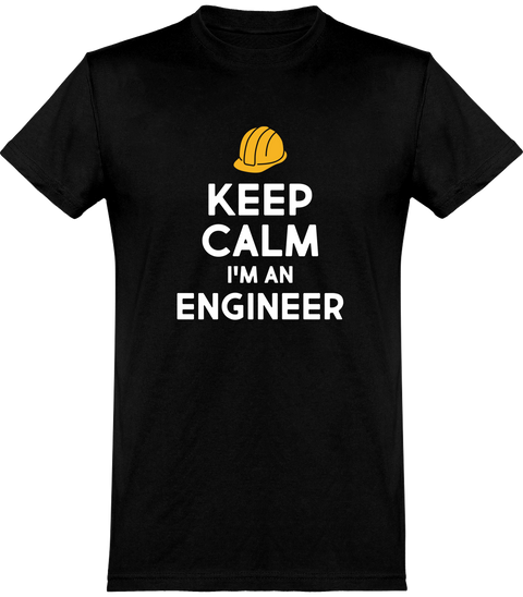  T shirt homme keep calm engineer