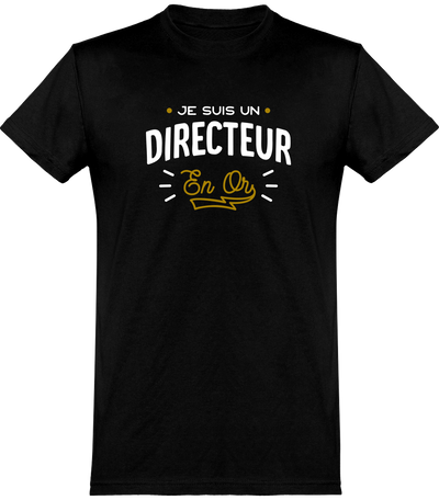 T shirt homme directeur en or