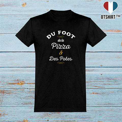  T shirt homme foot, pizza & potes