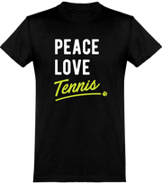  T shirt homme peace, love, tennis