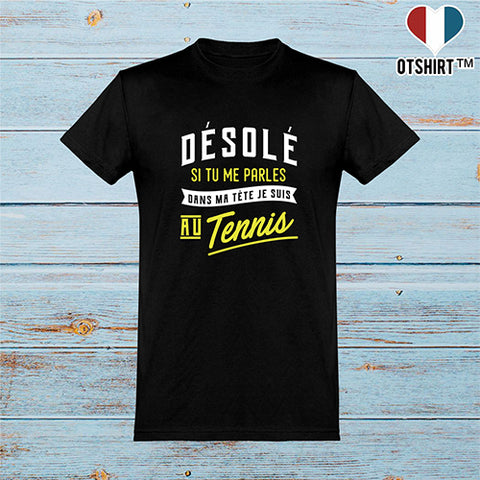  T shirt homme je suis au tennis