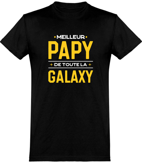  T shirt homme meilleur papy galaxy