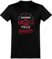  T shirt homme cet homme est amoureux d'une fille géniale famille