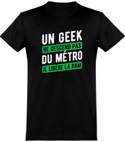  T shirt homme un geek libère la ram