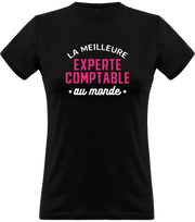 T shirt femme la meilleure experte comptable au monde