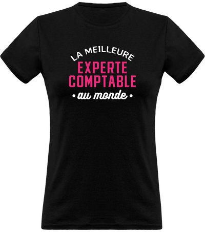 T shirt femme la meilleure experte comptable au monde