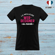 T shirt femme la meilleure web designer au monde